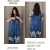 image:imageEkouaer Womens Zipper Front Mumu Duster Robes with Pockets Soft Housecoat  Soft material Zipfront Pleated neckline Short sleeves Two pockets Knee length Housecoat Night gown Lounge robeFloral Blue