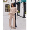 image:imageEkouaer 2 Piece Sets for Women 2026 Fall Lounge Sets Outfits O Neck Airport Travel Matching Sets Clothing SweatsuitsApricot
