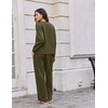 image:imageEkouaer 2 Piece Sets for Women 2026 Fall Lounge Sets Outfits O Neck Airport Travel Matching Sets Clothing SweatsuitsArmy Green