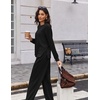 image:imageEkouaer 2 Piece Sets for Women 2026 Fall Lounge Sets Outfits O Neck Airport Travel Matching Sets Clothing SweatsuitsBlack