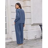 image:imageEkouaer 2 Piece Sets for Women 2026 Fall Lounge Sets Outfits O Neck Airport Travel Matching Sets Clothing SweatsuitsBlue