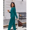 image:imageEkouaer 2 Piece Sets for Women 2026 Fall Lounge Sets Outfits O Neck Airport Travel Matching Sets Clothing SweatsuitsBlue Green