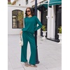 image:imageEkouaer 2 Piece Sets for Women 2026 Fall Lounge Sets Outfits O Neck Airport Travel Matching Sets Clothing SweatsuitsBlue Green