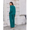 image:imageEkouaer 2 Piece Sets for Women 2026 Fall Lounge Sets Outfits O Neck Airport Travel Matching Sets Clothing SweatsuitsBlue Green