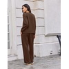 image:imageEkouaer 2 Piece Sets for Women 2026 Fall Lounge Sets Outfits O Neck Airport Travel Matching Sets Clothing SweatsuitsCoffee