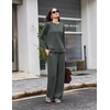 image:imageEkouaer 2 Piece Sets for Women 2026 Fall Lounge Sets Outfits O Neck Airport Travel Matching Sets Clothing SweatsuitsDark Grey