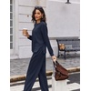 image:imageEkouaer 2 Piece Sets for Women 2026 Fall Lounge Sets Outfits O Neck Airport Travel Matching Sets Clothing SweatsuitsNavy Blue