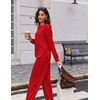 image:imageEkouaer 2 Piece Sets for Women 2026 Fall Lounge Sets Outfits O Neck Airport Travel Matching Sets Clothing SweatsuitsRed
