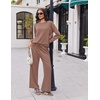 image:imageEkouaer 2 Piece Sets for Women 2026 Fall Lounge Sets Outfits O Neck Airport Travel Matching Sets Clothing SweatsuitsTaupetastic