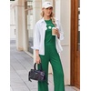 image:imageEkouaer Lounge Sets for Women 2 Piece Summer Matching Set with Pockets  Vacation Airport Travel OutfitsSoft Stretch LoungewearSlim Short Sleeve Graphic Top and PantsComfy Casual ClothesDark Greendaisy