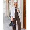 image:imageEkouaer Lounge Sets for Women 2 Piece Summer Matching Set with Pockets  Vacation Airport Travel OutfitsSoft Stretch LoungewearSlim Short Sleeve Graphic Top and PantsComfy Casual ClothesBrownletter