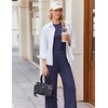 image:imageEkouaer Lounge Sets for Women 2 Piece Summer Matching Set with Pockets  Vacation Airport Travel OutfitsSoft Stretch LoungewearSlim Short Sleeve Graphic Top and PantsComfy Casual ClothesNavy Bluebow