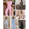 image:imageEkouaer Pajamas for Women Set Button Up Short Sleeve Pjs with Long Pants  Summer Sleepwear Deep Pockets Soft Fabric 2 Piece Lounge Set Relaxed Fit Various OccasionsPale Yellow Fruit
