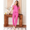 image:imageEkouaer Pajamas for Women Set Short Sleeve PJ Set 2 Piece Jogger Pants  Womens Round Neck Sleepwear with Raglan Sleeve Side Pockets Relaxed Fit Loungewear for Home Lounging Daily Wear TravelPink Leopard