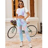 image:imageEkouaer Pajamas for Women Set Short Sleeve PJ Set 2 Piece Jogger Pants  Womens Round Neck Sleepwear with Raglan Sleeve Side Pockets Relaxed Fit Loungewear for Home Lounging Daily Wear TravelTiedye Blue