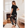 image:imageEkouaer Pajamas for Women Set Short Sleeve PJ Set 2 Piece Jogger Pants  Womens Round Neck Sleepwear with Raglan Sleeve Side Pockets Relaxed Fit Loungewear for Home Lounging Daily Wear TravelSleep  Game Print