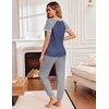 image:imageEkouaer Pajamas for Women Set Short Sleeve PJ Set 2 Piece Jogger Pants  Womens Round Neck Sleepwear with Raglan Sleeve Side Pockets Relaxed Fit Loungewear for Home Lounging Daily Wear TravelDeep Blue