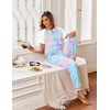 image:imageEkouaer Pajamas for Women Set Short Sleeve PJ Set 2 Piece Jogger Pants  Womens Round Neck Sleepwear with Raglan Sleeve Side Pockets Relaxed Fit Loungewear for Home Lounging Daily Wear TravelTiedye Blue