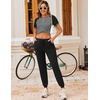 image:imageEkouaer Pajamas for Women Set Short Sleeve PJ Set 2 Piece Jogger Pants  Womens Round Neck Sleepwear with Raglan Sleeve Side Pockets Relaxed Fit Loungewear for Home Lounging Daily Wear TravelGrey