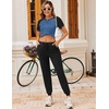image:imageEkouaer Pajamas for Women Set Short Sleeve PJ Set 2 Piece Jogger Pants  Womens Round Neck Sleepwear with Raglan Sleeve Side Pockets Relaxed Fit Loungewear for Home Lounging Daily Wear TravelNavy Blue