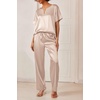 image:imageEkouaer Womens Satin Silky Pajama Set 2 Piece V Neck Silk Pjs with Pocket  Short SleeveSoft SleepwearLightweight Lounge SetsComfy LoungewearBridal Wedding Party Pajamas GiftsXS2XLChampagne