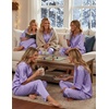 image:imageEkouaer Womens Satin Silky Pajama Set 2 Piece V Neck Silk Pjs with Pocket  Short SleeveSoft SleepwearLightweight Lounge SetsComfy LoungewearBridal Wedding Party Pajamas GiftsXS2XLLight Purple