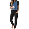 image:imageEkouaer Pajamas for Women Set Short Sleeve PJ Set 2 Piece Jogger Pants  Womens Round Neck Sleepwear with Raglan Sleeve Side Pockets Relaxed Fit Loungewear for Home Lounging Daily Wear TravelNavy Blue