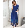 image:imageEkouaer Robes For Women Zipper Front 34 Sleeve Housecoats with Pockets  Full Length Loungewear Color Block Bathrobe Hshape House Dress Wearing after Bathing Swimming Postoperative RecoveryBlue Mandala