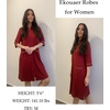 image:imageEkouaer Zipper Robes for Women 34 Sleeve Housecoats with Pockets  House coats for women Soft Lightweight Bathrobe Turn Down Neck Contrast Piping Home Daily Wear TravelWine Red