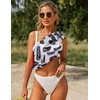 image:imageEkouaer 2 Pcs Sarong Chiffon Beach Wrap Skirt Swimsuit Coverups for Women  Sheer Bikini Swimsuit Cover UpsBikini Beach DressFront SlitsFlowy and Swing LengthBlackWhite Background Black Leaves