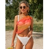 image:imageEkouaer 2 Pcs Sarong Chiffon Beach Wrap Skirt Swimsuit Coverups for Women  Sheer Bikini Swimsuit Cover UpsBikini Beach DressFront SlitsFlowy and Swing LengthBlackGradient Orange