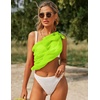 image:imageEkouaer 2 Pcs Sarong Chiffon Beach Wrap Skirt Swimsuit Coverups for Women  Sheer Bikini Swimsuit Cover UpsBikini Beach DressFront SlitsFlowy and Swing LengthBlackFluorescent Green