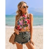 image:imageEkouaer 2 Pcs Sarong Chiffon Beach Wrap Skirt Swimsuit Coverups for Women  Sheer Bikini Swimsuit Cover UpsBikini Beach DressFront SlitsFlowy and Swing LengthBlackPink Tropical Plant Leopard