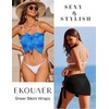 image:imageEkouaer 2 Pcs Sarong Chiffon Beach Wrap Skirt Swimsuit Coverups for Women  Sheer Bikini Swimsuit Cover UpsBikini Beach DressFront SlitsFlowy and Swing LengthBlackBrown Gradient