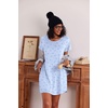 image:imageEkouaer 3 Pack Nightgowns for Women Short Sleeve Sleepshirt Night Shirts  Button Down Nightshirts Soft Pajama Dress Casual Sleepwear VNeck Sleep Dress Night Gowns for Sleep Home Daily Wear TravelGreen FloralBlue Bow StripesFloral Pink