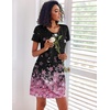 image:imageEkouaer 3 Pack Nightgowns for Women Short Sleeve Sleepshirt Night Shirts  Button Down Nightshirts Soft Pajama Dress Casual Sleepwear VNeck Sleep Dress Night Gowns for Sleep Home Daily Wear TravelBlackGreyPink Cherry Blossoms