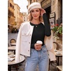 image:imageEkouaer 3 Pack Womens Long Sleeve Shirts Thumb Hole Tops Fall Clothes  Crew Neck T Shirts Loose Fit Thermal Undershirts Layering Casual Work Winter Outfits3pcs Black Dark Grey Navy Blue