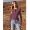 image:imageEkouaer 3 Pack Womens Long Sleeve Shirts Thumb Hole Tops Fall Clothes  Crew Neck T Shirts Loose Fit Thermal Undershirts Layering Casual Work Winter Outfits3pcs Black Navy Blue Wine Red