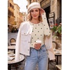 image:imageEkouaer 3 Pack Womens Long Sleeve Shirts Thumb Hole Tops Fall Clothes  Crew Neck T Shirts Loose Fit Thermal Undershirts Layering Casual Work Winter Outfits3pcs Black White Polka Dot Khaki