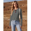 image:imageEkouaer 3 Pack Womens Long Sleeve Shirts Thumb Hole Tops Fall Clothes  Crew Neck T Shirts Loose Fit Thermal Undershirts Layering Casual Work Winter Outfits3pcs Black Dark Grey Navy Blue