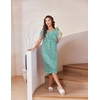 image:imageEkouaer House Dresses for Women with Pockets Short Sleeve Moo Moos  Floral Print Mumu Dresses Crewneck Pleated Front Button Moomoo Dress Ruffled Hem Soft Sleepwear for Lounge SleepGreen Flower