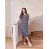 image:imageEkouaer House Dresses for Women with Pockets Short Sleeve Moo Moos  Floral Print Mumu Dresses Crewneck Pleated Front Button Moomoo Dress Ruffled Hem Soft Sleepwear for Lounge SleepBlack Flower