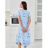 image:imageEkouaer Long Nightgowns for Women 3 Pack House Dress Plus Size Moo Moos  V Neck Night GownsShort Sleeve Sleep DressLadies Lounge DressSoft Sleep ShirtCasual Night dress for SleepingDaily WearBlackPinkBlue Star