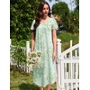 image:imageEkouaer Long Nightgowns for Women 3 Pack House Dress Plus Size Moo Moos  V Neck Night GownsShort Sleeve Sleep DressLadies Lounge DressSoft Sleep ShirtCasual Night dress for SleepingDaily WearPink FlowersPurple StarBlue Butterfly