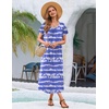 image:imageEkouaer Long Nightgowns for Women 3 Pack House Dress Plus Size Moo Moos  V Neck Night GownsShort Sleeve Sleep DressLadies Lounge DressSoft Sleep ShirtCasual Night dress for SleepingDaily WearBlue FloralPink FloralBlue Striped