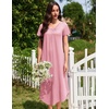 image:imageEkouaer Long Nightgowns for Women 3 Pack House Dress Plus Size Moo Moos  V Neck Night GownsShort Sleeve Sleep DressLadies Lounge DressSoft Sleep ShirtCasual Night dress for SleepingDaily WearBlackPinkBlue Star