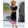 image:imageEkouaer Long Nightgowns for Women 3 Pack House Dress Plus Size Moo Moos  V Neck Night GownsShort Sleeve Sleep DressLadies Lounge DressSoft Sleep ShirtCasual Night dress for SleepingDaily WearBlue FloralPink FloralBlack Floral
