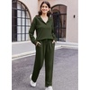image:imageEkouaer Lounge Sets for Women 2 Piece Outfits 2026 Long Sleeve Top with PantsArmy Green
