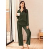 image:imageEkouaer Lounge Sets for Women 2 Piece Outfits 2026 Long Sleeve Top with PantsArmy Green
