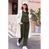 image:imageEkouaer Lounge Sets for Women 2 Piece Outfits 2026 Long Sleeve Top with PantsArmy Green